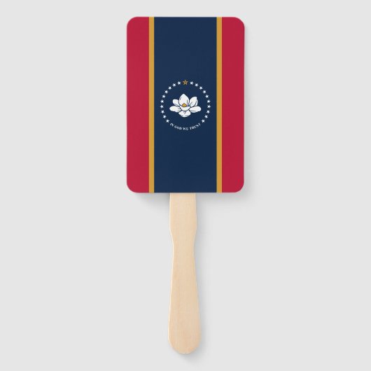 Set of hand fans with flag of Mississippi, USA Handwaaier (Achterkant)