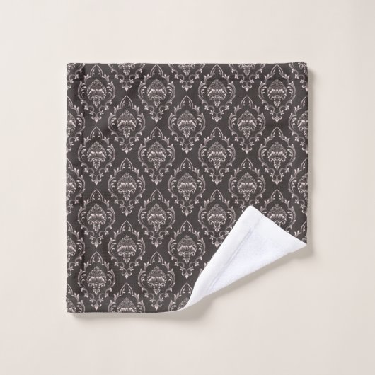 Set of patterned towels with a classic damask  bad handdoek (Wasdoekje)