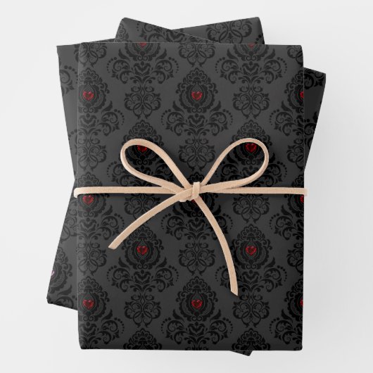  Set of Romantic Goth Valentine  Inpakpapier Vel (In situ)