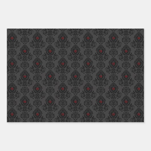  Set of Romantic Goth Valentine  Inpakpapier Vel (Voorkant)
