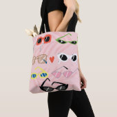 Set of trendy sunglasses in fun cartoon style tote bag (Dichtbij)
