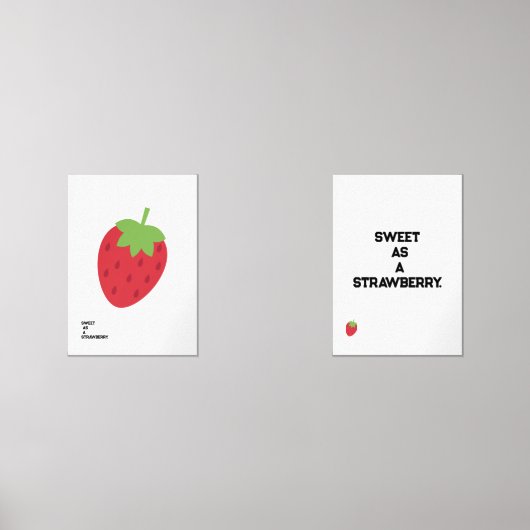Set of Two Strawberry Gallery Wall Prints (Voorkant)