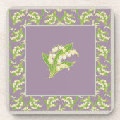 Set Onderzetters: Lily van de Valley, Mauve Onderzetter (Voorkant)