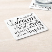 Set Onderzetters met zes papierformaten - Dream (Schuin)