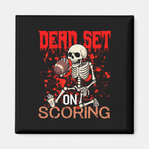 Set op Scoring Skeleton Football speler Halloween Magneet