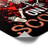 Set op Scoring Skeleton Football speler Halloween Poster (Hoek)