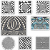 Set optische illusie-stickers sticker (Voorkant)