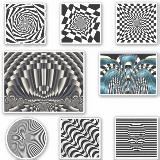 Set optische illusie-stickers sticker (Voorkant)