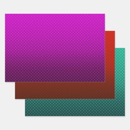 Set, papieren retro, retro, polka dot, gradiënt, r inpakpapier vel (Set)