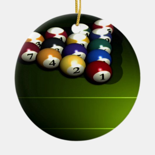 Set poolballen keramisch ornament (Voorkant)
