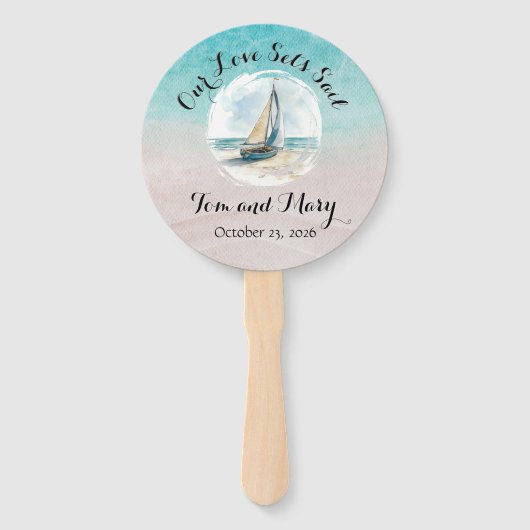 Set Sail Hand ventilatoren Handwaaier (Voorkant)