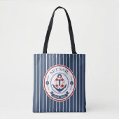 Set Sail Nautical Tote Bag (Voorkant)