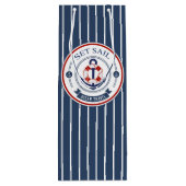 Set Sail Ocean Travel Nautisch Wijn Cadeautas (Achterkant)