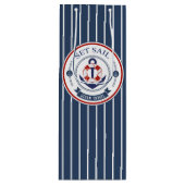 Set Sail Ocean Travel Nautisch Wijn Cadeautas (Voorkant)