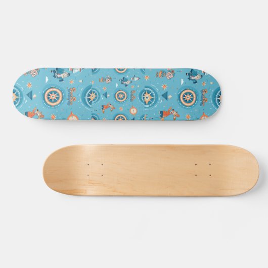 Set Sail voor een Funny Tale wrap Skateboard (Horizontaal)