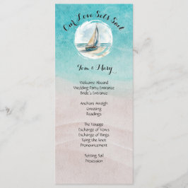 Set Sail Wedding Programma Programmakaart