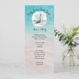 Set Sail Wedding Programma Programmakaart