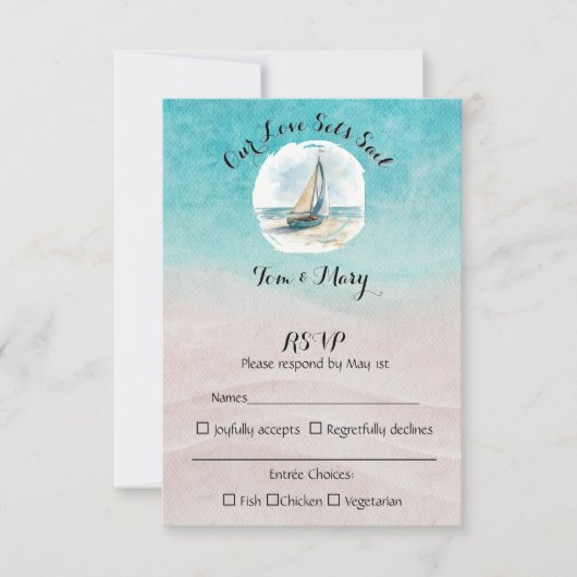 Set Sail Wedding RSVP (Voorkant)
