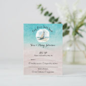 Set Sail Wedding RSVP Briefkaart (Staand voorkant)