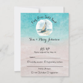 Set Sail Wedding RSVP Briefkaart