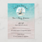 Set Sail Wedding RSVP Briefkaart (Voorkant)