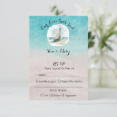 Set Sail Wedding RSVP Kaartje (Staand voorkant)