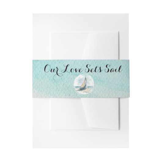 Set Sail Wedding RSVP Uitnodigingen Wikkel (Voorkant Voorbeeld)