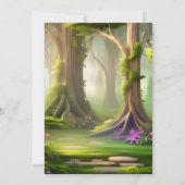 set schattig bloemenroze meisje fee eerste 1e verj kaart (Achterkant)