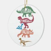 Set silhouettes van verschillende dinosaurussen keramisch ornament (Links)