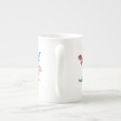 Set silhouettes van verschillende dinosaurussen porselein kop (Achterkant)