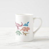 Set silhouettes van verschillende dinosaurussen porselein kop (Rechts)