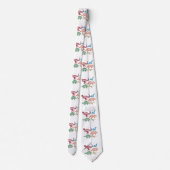 Set silhouettes van verschillende dinosaurussen stropdas (Achterkant)