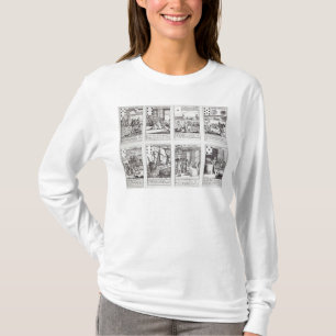 Set speelkaarten die satirisch weergeven t-shirt