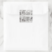 Set speelkaarten die satirisch weergeven vierkante sticker (Tas)