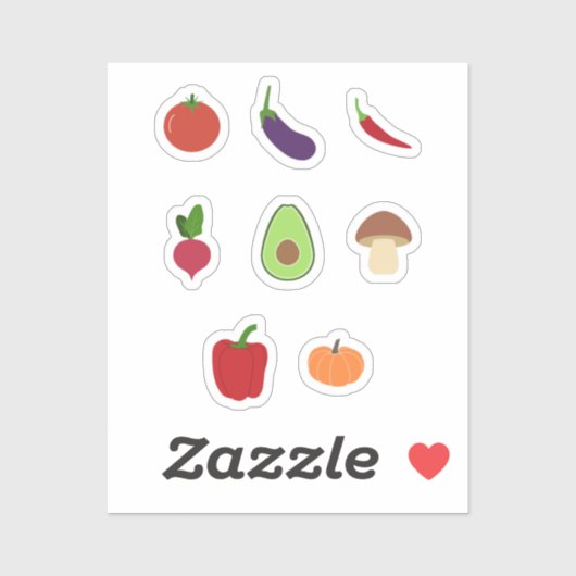Set Stickers groenten (Vel)