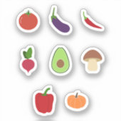 Set Stickers groenten (Voorkant)