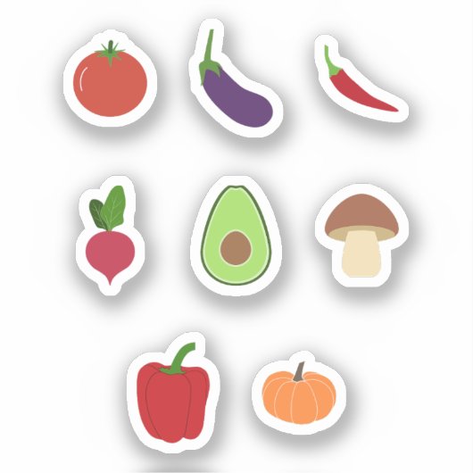 Set Stickers groenten (Voorkant)