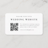 Set van 100 Elegante QR-code trouwwebsitekaart Visitekaartje (Voorkant)