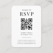 Set van 100 Elegante QR-code Trouwwebsitekaart Visitekaartje (Voorkant)