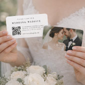 Set van 100 Elegante QR-code trouwwebsitekaart Visitekaartje