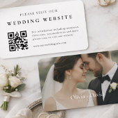 Set van 100 Elegante QR-code trouwwebsitekaart Visitekaartje