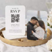 Set van 100 Elegante QR-code Trouwwebsitekaart Visitekaartje