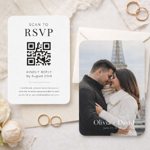 Set van 100 Elegante QR-code Trouwwebsitekaart Visitekaartje