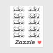 Set van 10 - Aangepaste Arabische Naam Moderne Sti Sticker (Vel)