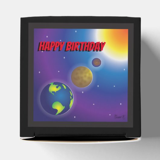 Set van 10 buitenste ruimte feestdozen bedankdoosjes (Bovenkant)