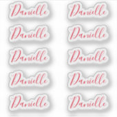 Set van 10 - Elegant Signature Script Name Daniell Sticker