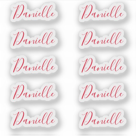 Set van 10 - Elegant Signature Script Name Daniell Sticker (Voorkant)