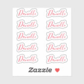 Set van 10 - Elegant Signature Script Name Daniell Sticker (Vel)
