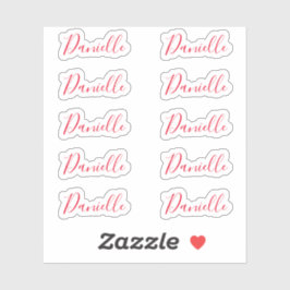 Set van 10 - Elegant Signature Script Name Daniell Sticker