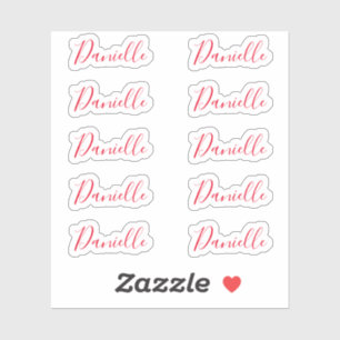 Set van 10 - Elegant Signature Script Name Daniell Sticker